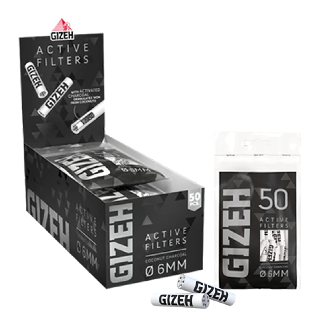 FILTRO ACTIVE FILTER GIZEH BLACK BOLSA 50 FILTROS 1