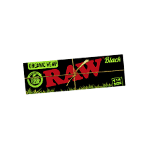 PAPELILLOS RAW BLACK ORGANIC HEMP 1 1/4 50 UNID