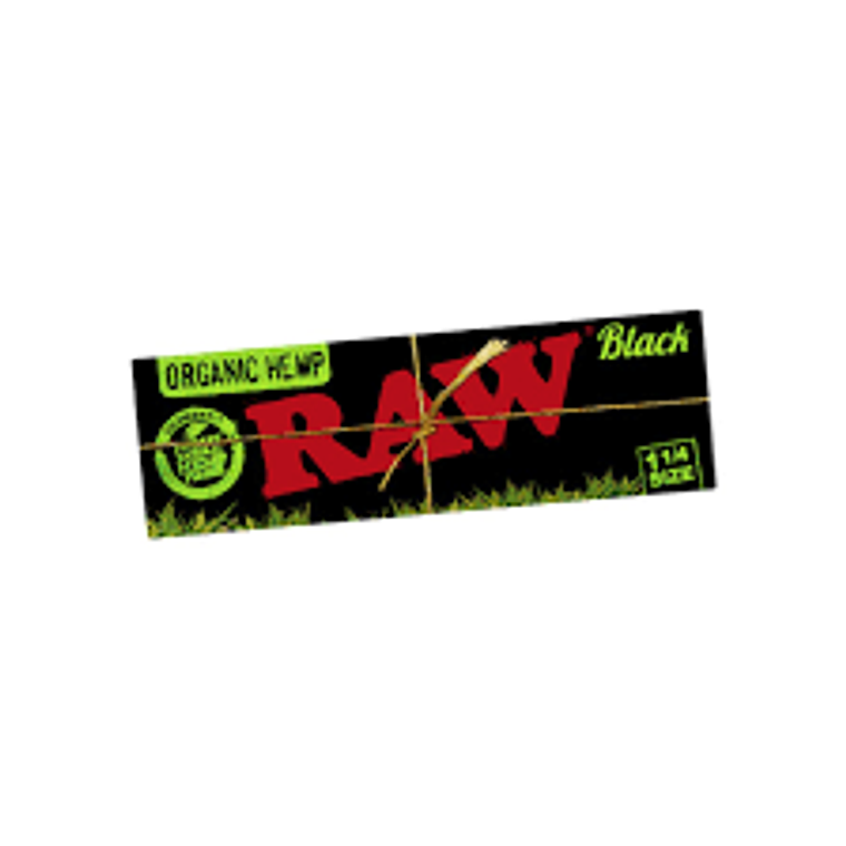 PAPELILLOS RAW BLACK ORGANIC HEMP 1 1/4 50 UNID 1