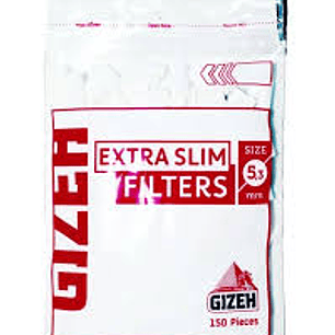 FILTRO GIZEH EXTRA SLIM 5.3MM DE DIAMETRO 20 UNID