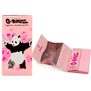PAPELILLOS G ROLLZ KING SIZE + TIP + TRAY BASKET PINK PANDA NIÑO