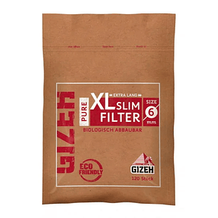 FILTRO GIZEH PURE ORGANICO BIODEGRADABLE XL SLIM 120 UNID