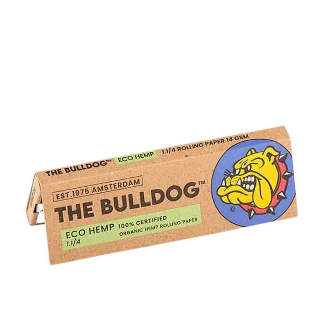 PAPELILLOS THE BULLDOG AMSTERDAM ECO HEMP CANAMO ORGANICO 1 1/4 24 UNID 1
