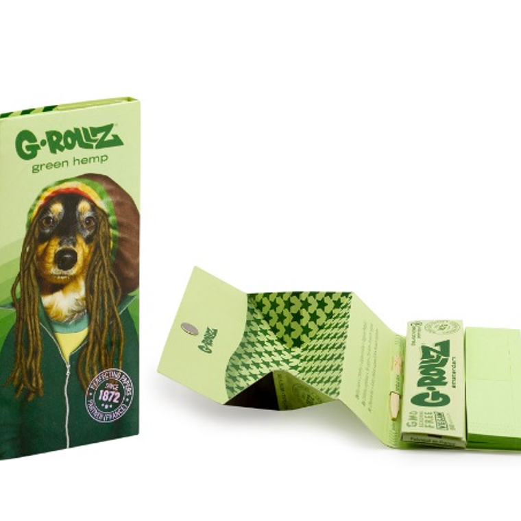 PAPELILLOS G ROLLZ KING SIZE + TIP + TRAY BASKET ORGANIC HEMP 1