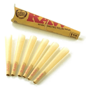 CONOS RAW PRENROLADOS 1 1/4 6 UNID