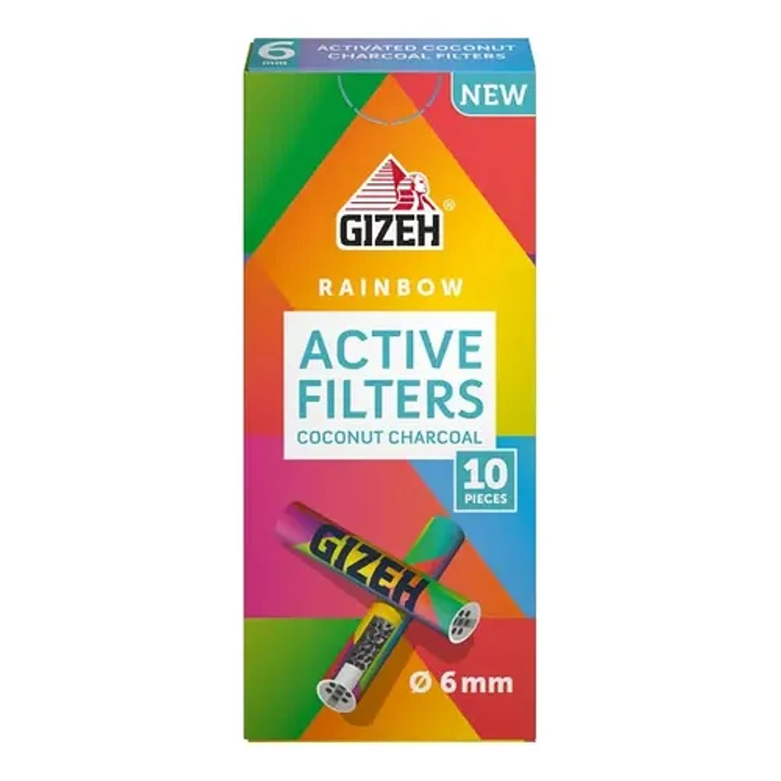 FILTRO ACTIVE FILTER GIZEH RAINBOW 6 MM 10 UNID 1