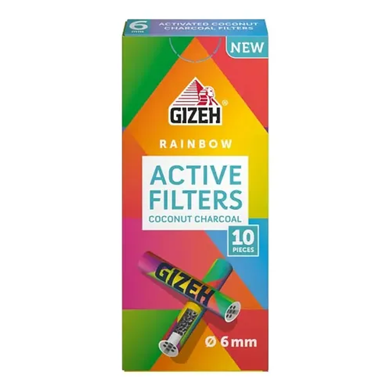 FILTRO ACTIVE FILTER GIZEH RAINBOW 6 MM 10 UNID 1