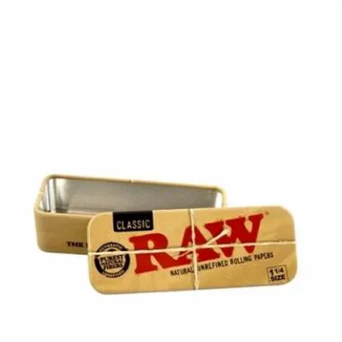 CAJITA METÁLICA RAW PARA PREENROLADOS 1 1/4 1