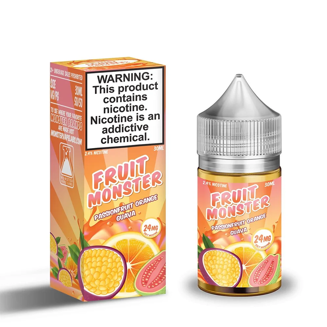 FRUIT MONSTER PASSION FRUIT ORANGE GUAVA SALT 30 ML 24 MG 1