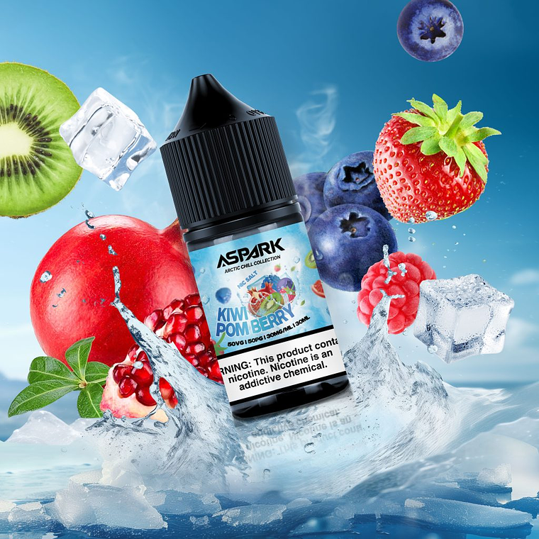 NIC SALT ASPARK ARCTIC CHILL KIWI POM BERRY 30 ML 30 MG 1