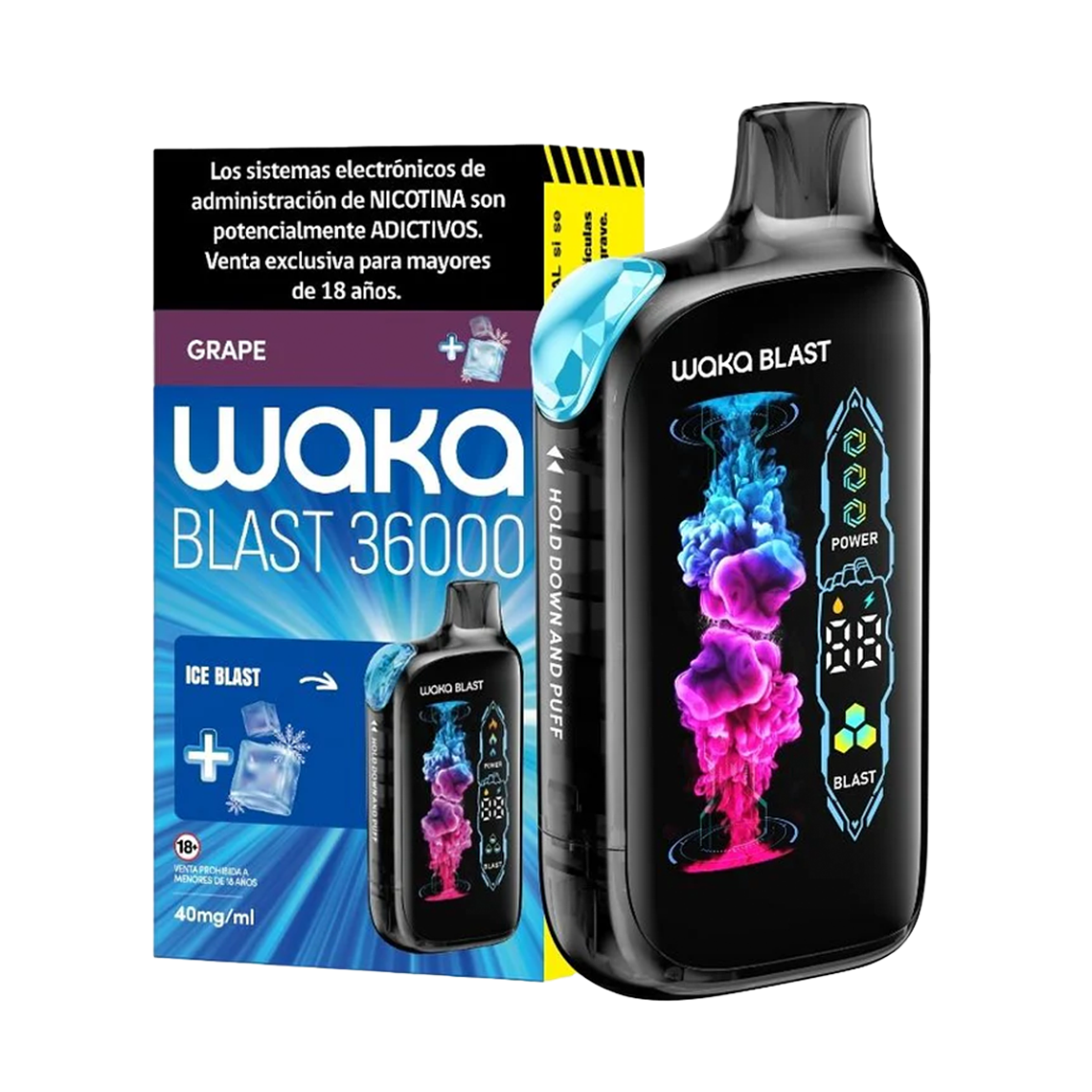WAKA BLAST GRAPE+ICE BLAST 40MG/ML 1