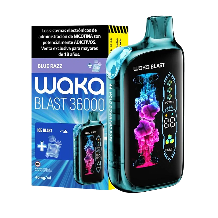 WAKA BLAST BLUE RAZZ+ICE BLAST 40MG/ML 1