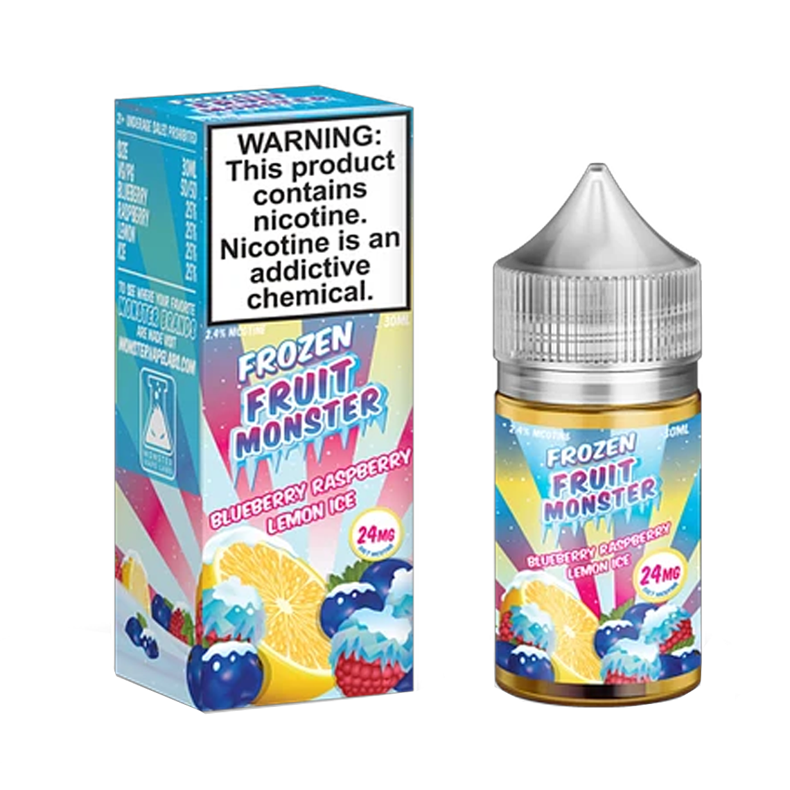 FROZEN FRUIT MONSTER BLUEBERRY RASPBERRY LEMON ICE SALT 30 ML 24 MG 1