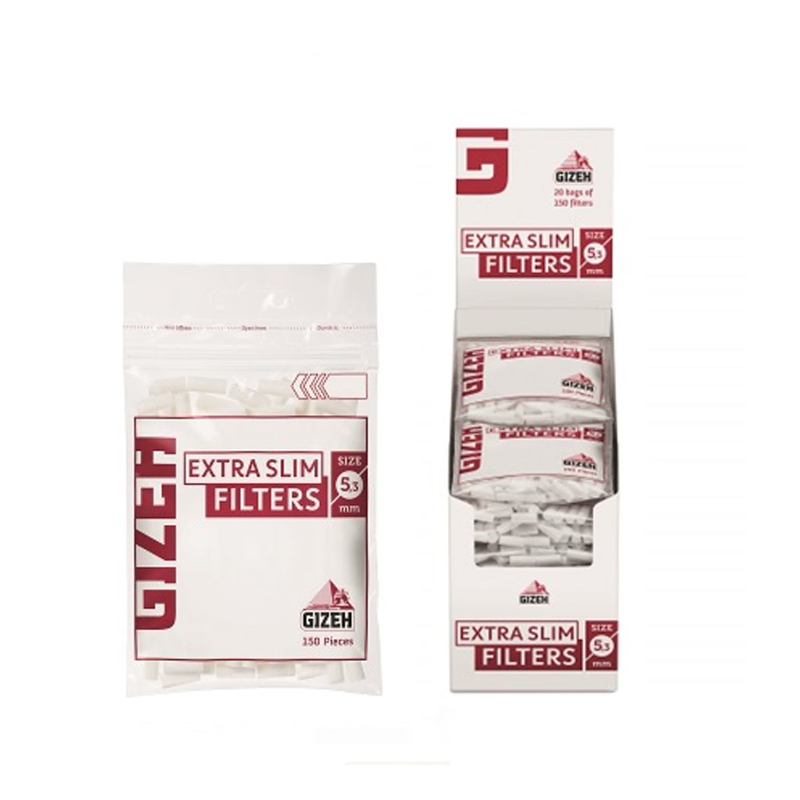 FILTRO GIZEH EXTRA SLIM 5.3MM DE DIAMETRO 20 UNID 1