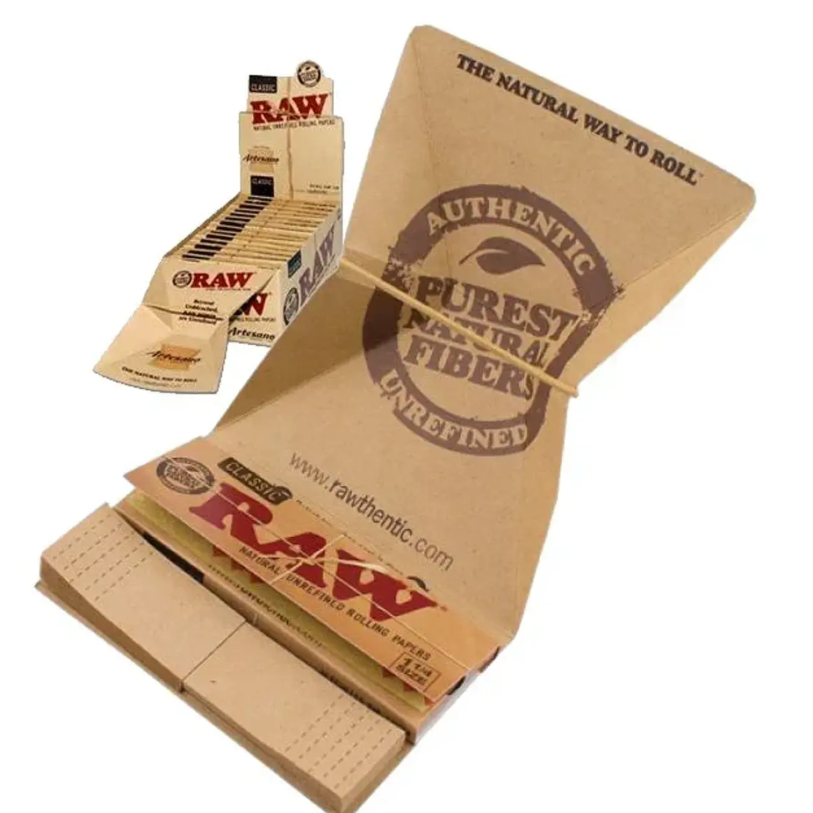 PAPELILLOS RAW ARTESANO KIG SIZE + TIP + BANDEJA 1