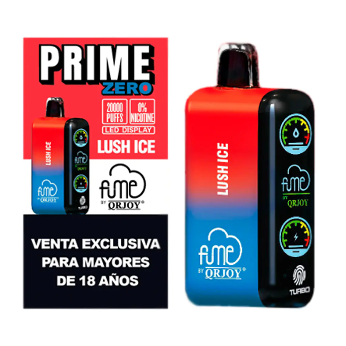 Fume Prime Zero Lush Ice 20000 puff 0% nic 1