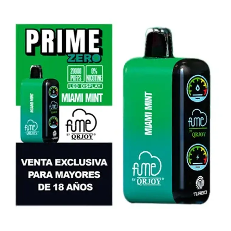 Fume Prime Zero Miami Mint 20000 puff 0% nic 1