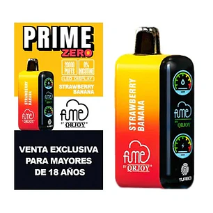 Fume Prime Zero Strawberry Banana 20000 puff 0% nic