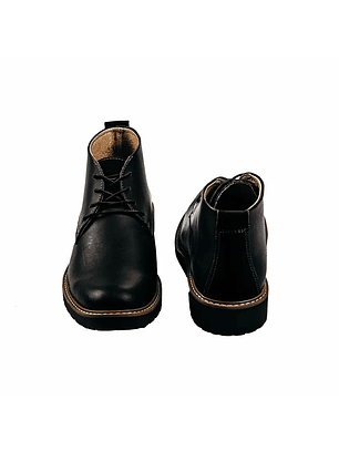 Botas para hombre en cuero liso color negro - ISLAY