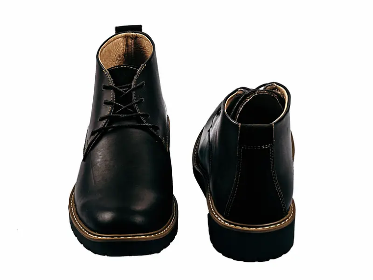 Botas para hombre en cuero liso color negro - ISLAY 2