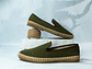 Alpargatas para hombre en lona de algodón reciclado color verde militar - KELLS - Miniatura 2