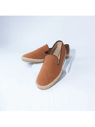 Alpargatas para hombre en lona de algodón reciclado color caramelo - KELLS