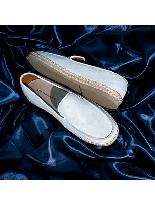 Alpargatas para hombre en cuero color vainilla - CELT