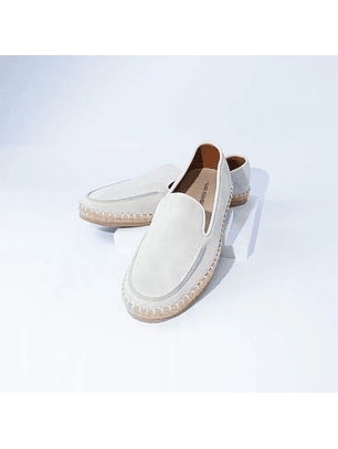 Alpargatas para hombre en cuero color vainilla - CELT