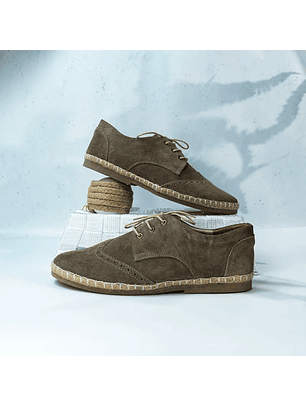 Alpargatas para hombre en lona de algodón reciclado color beige - BRAEMAR