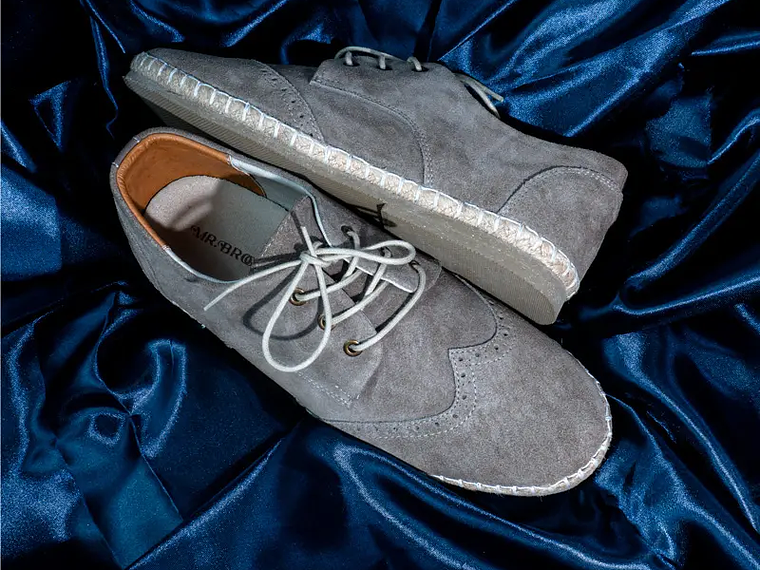 Alpargatas para hombre en lona de algodón reciclado color beige - BRAEMAR 3