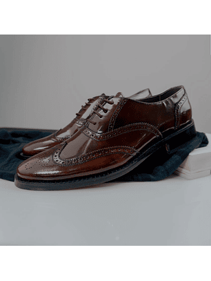 Zapatos para hombre tipo Brogues en cuero charol - ECLIPSE
