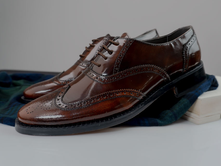 Zapatos para hombre tipo Brogues en cuero charol - ECLIPSE 1