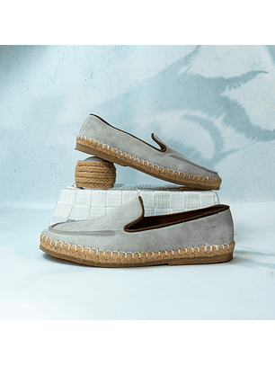 Alpargatas para hombre en cuero color gris - CELT