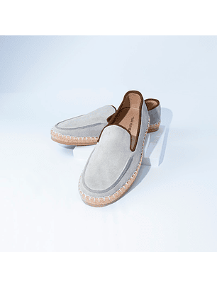 Alpargatas para hombre en cuero color gris - CELT