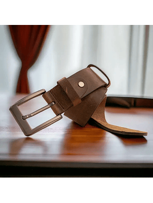 Cinturón para hombre en cuero color café 