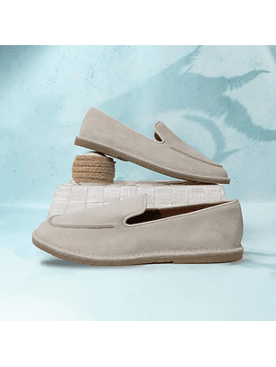 Alpargatas para hombre sticher en cuero color beige - HIGHLANDER