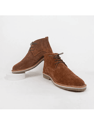 Botas sticher hombre en cuero carnaza color terracota