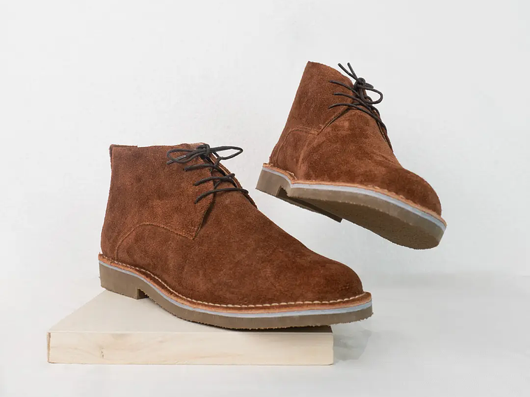 Botas sticher hombre en cuero carnaza color terracota 2