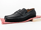 Mocasines para hombre en cuero liso color negro - ASCOT - Miniatura 1