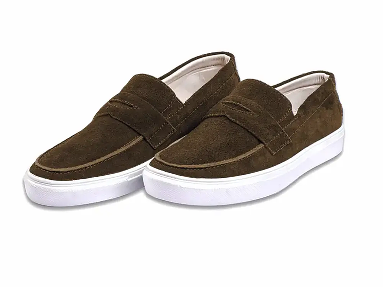 Mocasines para hombre en cuero carnaza - LORNE - Color café 1