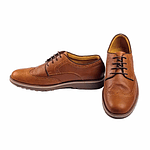 Zapatos oxford hombre cuero color tabaco