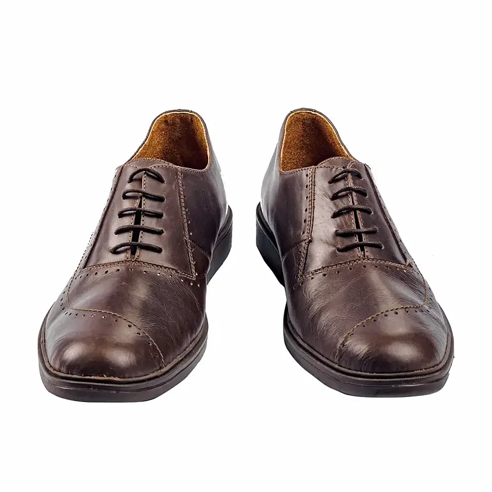 Zapatos oxford hombre cuero color cafe