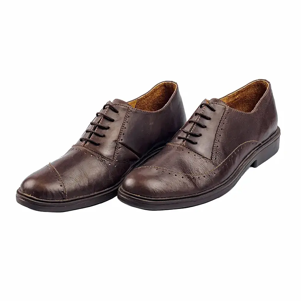 Zapatos oxford hombre cuero color cafe