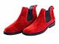 Botas chelsea hombre cuero carnaza color vinotinto - Miniatura 1