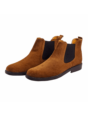 Botas Chelsea Keltic en cuero carnaza - Color tabaco