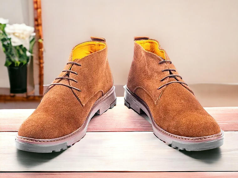 Botas Skellig en cuero carnaza - Color miel 1