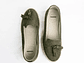 Alpargatas mujer en cuero carnaza verde oliva - Miniatura 3
