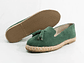 Alpargatas mujer en cuero carnaza verde agua - Miniatura 2