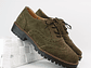 Zapatos Oxford de mujer en cuero carnaza color verde oliva - Miniatura 2