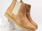 Botas mujer chelsea en cuero liso color Beige  - Miniatura 2